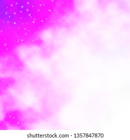 Light Purple vector texture with beautiful stars. Shining colorful illustration with small and big stars. Pattern for wrapping gifts.