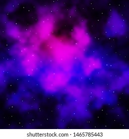 Light Purple vector texture with beautiful stars. Shining colorful illustration with small and big stars. Theme for cell phones.