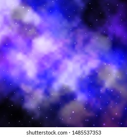 Light Purple vector texture with beautiful stars. Colorful illustration with abstract gradient stars. Pattern for websites, landing pages.
