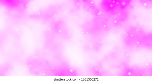 Light Purple vector texture with beautiful stars. Colorful illustration with abstract gradient stars. Pattern for websites, landing pages.