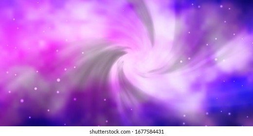Light Purple vector texture with beautiful stars. Decorative illustration with stars on abstract template. Best design for your ad, poster, banner.