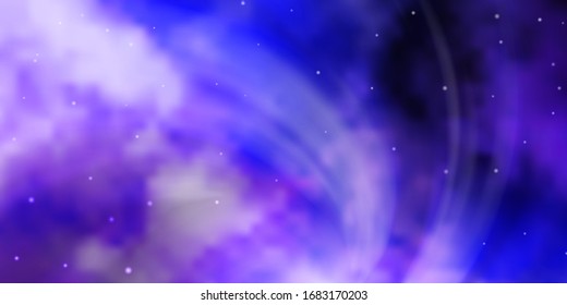 Textura vectorial púrpura clara con hermosas estrellas. Ilustración colorida en estilo abstracto con estrellas degradadas. Mejor diseño para tu anuncio, afiche, banner.