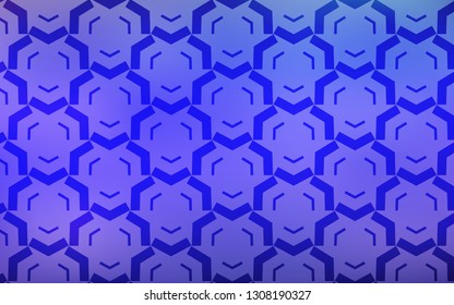 Light Purple vector texture with bent lines. Colorful illustration in abstract style with gradient. Template for cell phone screens.