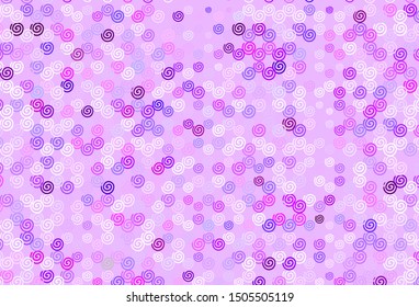 Light Purple vector texture with bent lines. Colorful illustration in simple style with gradient. A completely new template for your design.