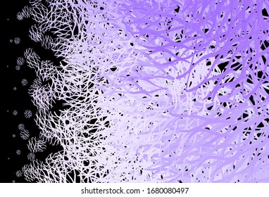 Light Purple vector texture with bent lines. A sample with colorful lines, shapes. A completely new template for your design.