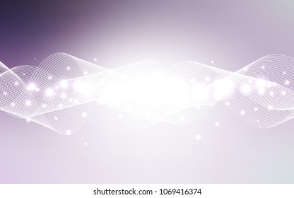 Light Purple vector texture with birthday confetti. Beautiful colored illustration with ribbon in celebration style. The pattern can be used for new year ad, booklets.