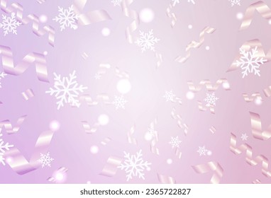 Leichte violette Vektorstruktur im Geburtstagsstil. Ein buntes Design im Weihnachtsstil mit Farbverlauf. Muster für Broschüren, Lehrblätter.