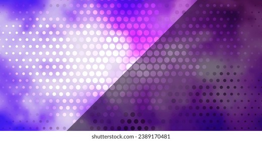 Light Purple vector texture with circles. Abstract colorful disks on simple gradient background. Pattern for booklets, leaflets.
