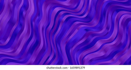 Light Purple vector texture with circular arc. Colorful illustration in abstract style with bent lines. Pattern for booklets, leaflets.
