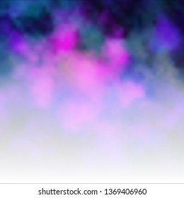 Light Purple vector texture with cloudy sky. Gradient illustration with colorful sky, clouds. Template for landing pages.