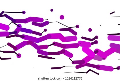 Light Purple vector texture with colored capsules. Glitter abstract illustration with colored sticks. Smart design for your business advert.