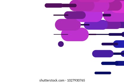 Light Purple vector texture with colored capsules. Decorative shining illustration with lines on abstract template. The pattern can be used for websites.