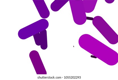 Light Purple vector texture with colored capsules. Decorative shining illustration with lines on abstract template. Best design for your ad, poster, banner.
