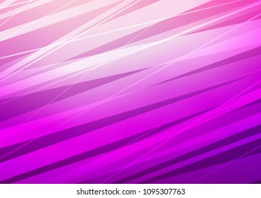 Light Purple vector texture with colored lines. Decorative shining illustration with lines on abstract template. The pattern can be used as ads, poster, banner for commercial.