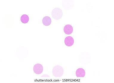 Light Purple vector texture with colored snowflakes. Shining colorful illustration with snow in christmas style. Template for a new year background.