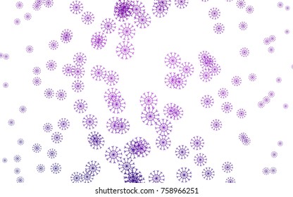 Light Purple vector texture with colored snowflakes. Glitter abstract illustration with crystals of ice. The pattern can be used for new year ad, booklets.