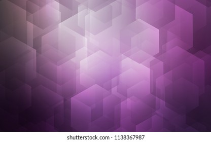 Light Purple vector texture with colorful hexagons. Colorful hexagons on white backdrop. Pattern can for your ad, booklets.