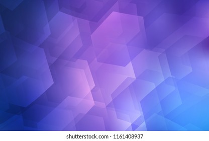 Light Purple vector texture with colorful hexagons. Illustration with set of colorful hexagons. Pattern for texture of wallpapers.