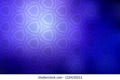 Light Purple vector texture with colorful hexagons. Colorful hexagons on blur backdrop. Pattern for texture of wallpapers.