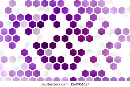 Light Purple vector texture with colorful hexagons. Design in abstract style with hexagons. Pattern can be used for landing pages.