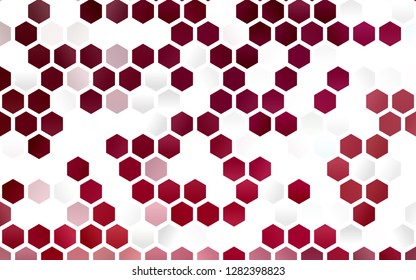 Light Purple vector texture with colorful hexagons. Colorful hexagons on white backdrop. Pattern for texture of wallpapers.