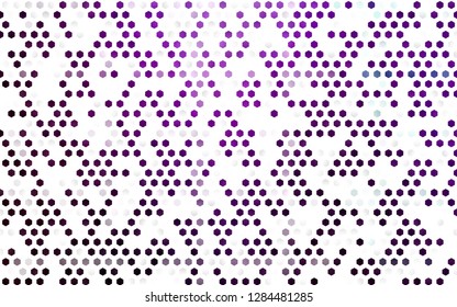 Light Purple vector texture with colorful hexagons. Abstract illustration with colorful hexagons. Pattern can be used for landing pages.
