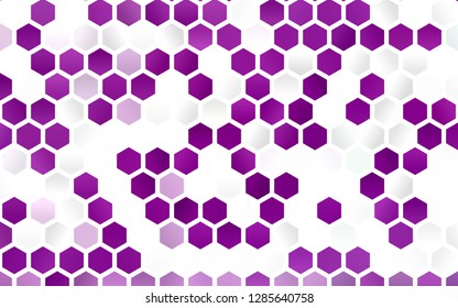 Light Purple vector texture with colorful hexagons. Illustration with set of colorful hexagons. Pattern for texture of wallpapers.