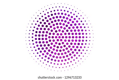 Light Purple vector texture with colorful hexagons. Glitter abstract illustration in hexagonal style. Pattern can for your ad, booklets.
