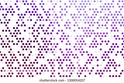 Light Purple vector texture with colorful hexagons. Colorful hexagons on white backdrop. Pattern can for your ad, booklets.