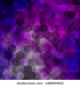 Light Purple vector texture with colorful hexagons. Design in abstract style with hexagons. Pattern for your ad, booklets.