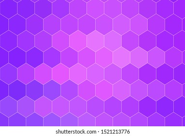 Light Purple vector texture with colorful hexagons. Illustration with set of colorful hexagons. New template for your brand book.
