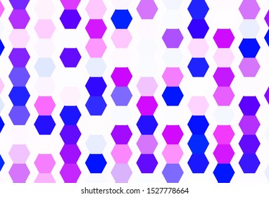 Light Purple vector texture with colorful hexagons. Design in abstract style with hexagons. New template for your brand book.