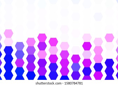 Light Purple vector texture with colorful hexagons. Design in abstract style with hexagons. New template for your brand book.