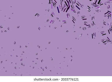 Light Purple vector texture with colorful lines. Decorative shining illustration with lines on abstract template. Pattern for ads, posters, banners.