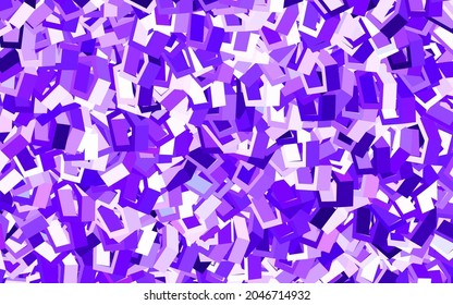 Textura vectorial púrpura clara con hexágonos coloridos. Desenfoque del fondo con hexágonos coloridos. Diseño para afiches y banners de sitios web.