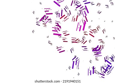 Textura vectorial púrpura clara con líneas coloridas. Ilustración abstracta geométrica moderna con staves. Mejor diseño para tu anuncio, afiche, banner.
