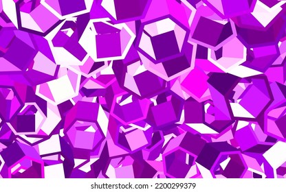 Light Purple vector texture with colorful hexagons. Abstract illustration with colorful hexagons. Pattern for ads, leaflets.