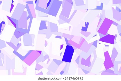 Textura vectorial púrpura clara con hexágonos coloridos. Ilustración abstracta con hexágonos coloridos. Patrón para las páginas de aterrizaje.