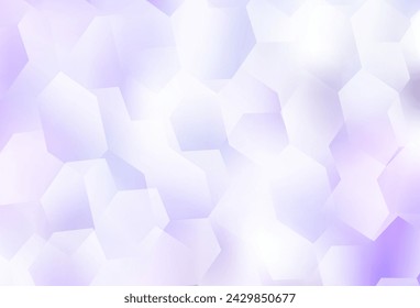 Light Purple vector texture with colorful hexagons. Design in abstract style with hexagons. Design for your business advert.