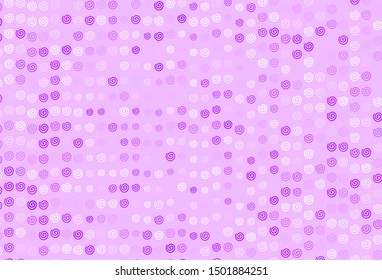 Light Purple vector texture with curved lines. An elegant bright illustration with gradient. Pattern for your business design.