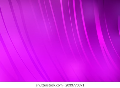 Light Purple vector texture with curved lines. Colorful gradient illustration in simple style with lines. Elegant pattern for a brand book.