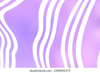 Leichte violette Vektorstruktur mit geschwungenen Linien. Eine glänzende Illustration, die aus gekrümmten Linien besteht. Das beste Design für Ihr Unternehmen.
