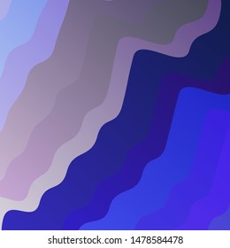 Light Purple vector texture with curves. Abstract illustration with bandy gradient lines. Pattern for booklets, leaflets.