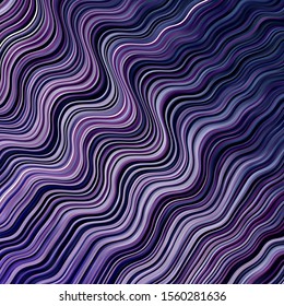 Light Purple vector texture with curves. Colorful illustration in abstract style with bent lines. Pattern for booklets, leaflets.