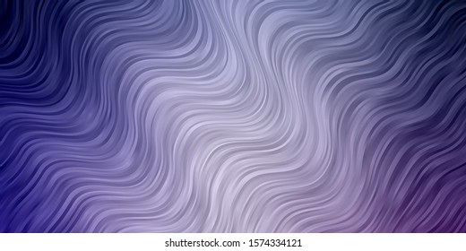 Light Purple vector texture with curves. Colorful illustration in abstract style with bent lines. Pattern for booklets, leaflets.