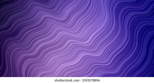 Light Purple vector texture with curves. Abstract illustration with gradient bows. Pattern for booklets, leaflets.