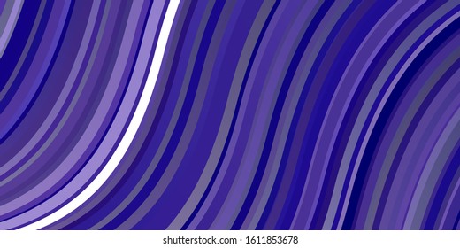 Light Purple vector texture with curves. Abstract gradient illustration with wry lines. Template for cellphones.