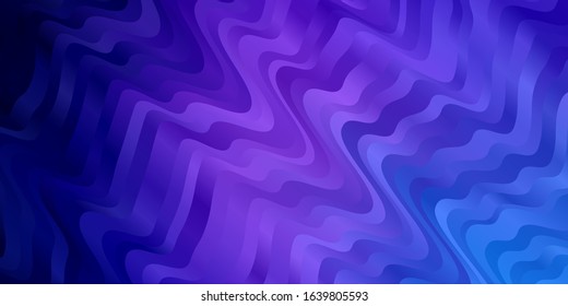 Light Purple vector texture with curves. Abstract illustration with bandy gradient lines. Pattern for websites, landing pages.