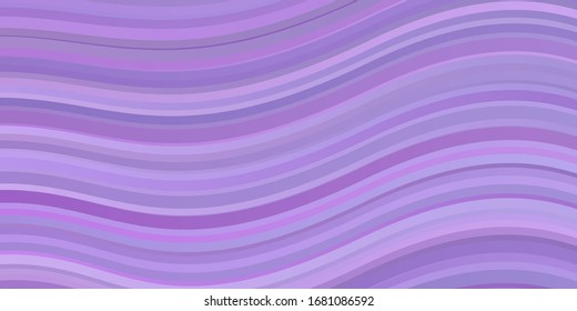 Light Purple vector texture with curves. Illustration in halftone style with gradient curves. Pattern for ads, commercials.