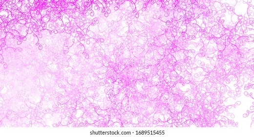Leichte violette Vektorillustration Textur mit Kurven. Helle Illustration mit Farbverlauf-Kreisbögen.  Muster für Werbung, Werbung.